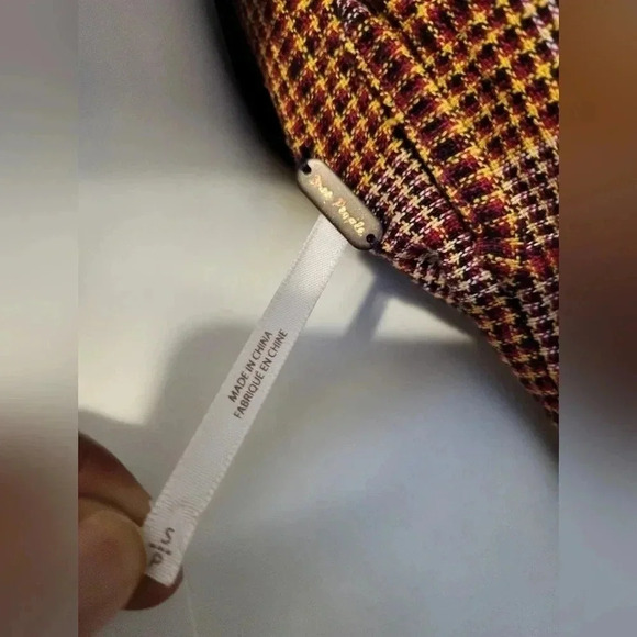 Free People Simply Plaid Linen Blend Oversized One Button Slouchy Blazer(S) - Picture 10 of 12